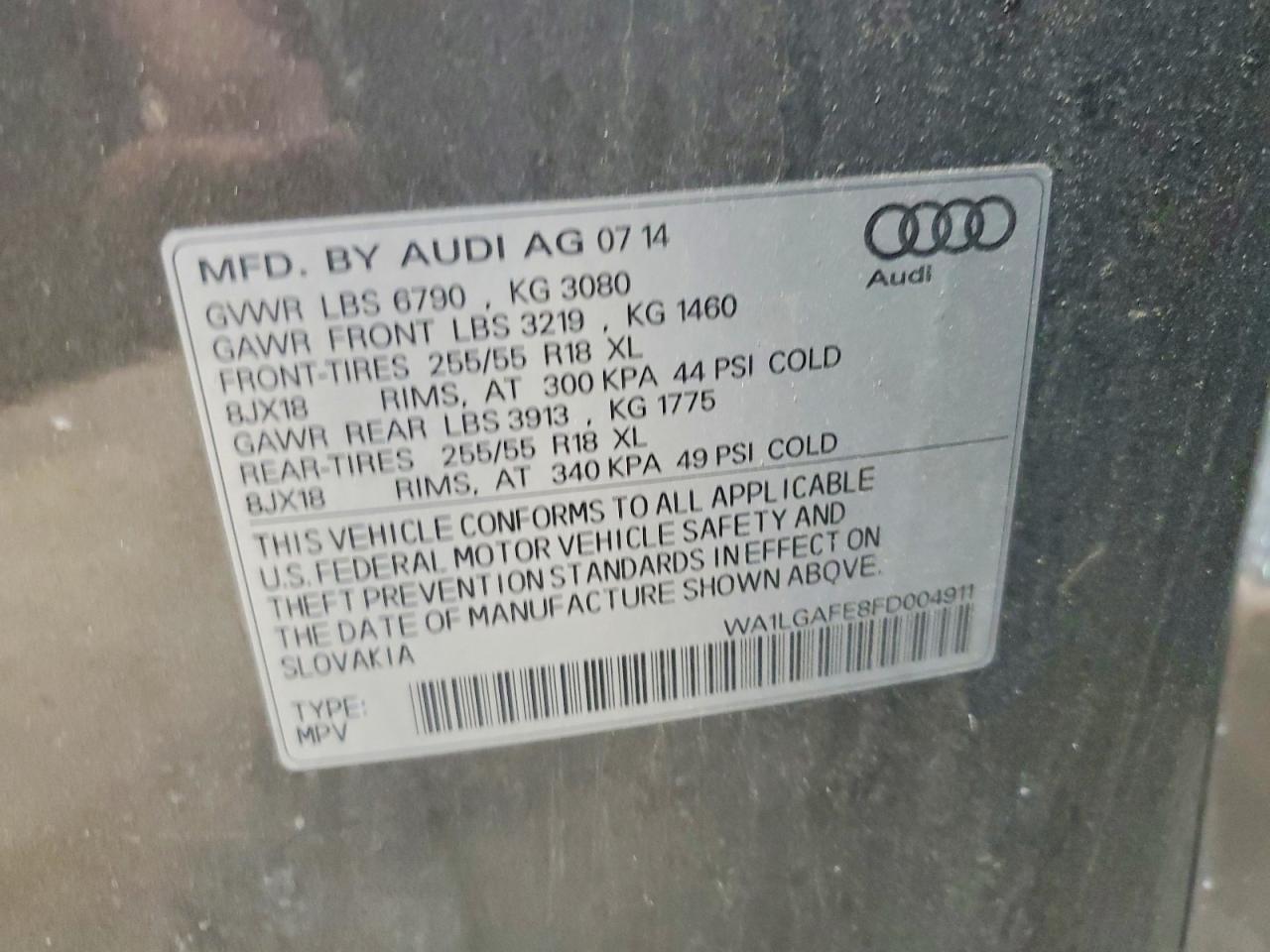 2015 AUDI Q7