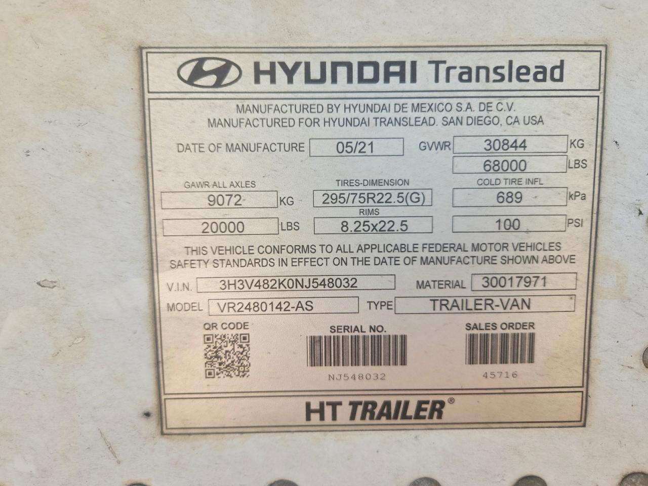 2022 HYUNDAI TRANSLEAD INC UNKNOWN