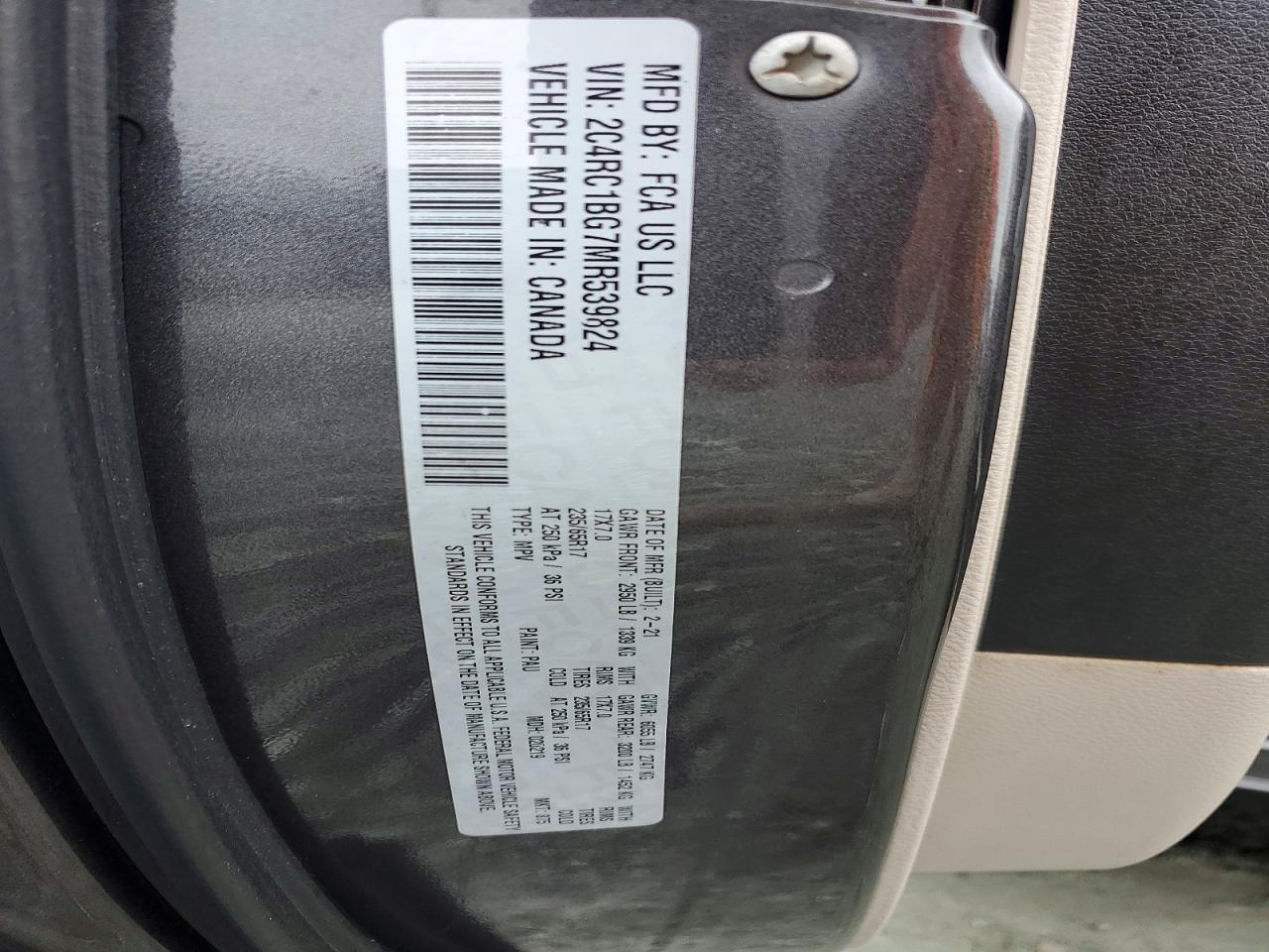 2021 CHRYSLER PACIFICA