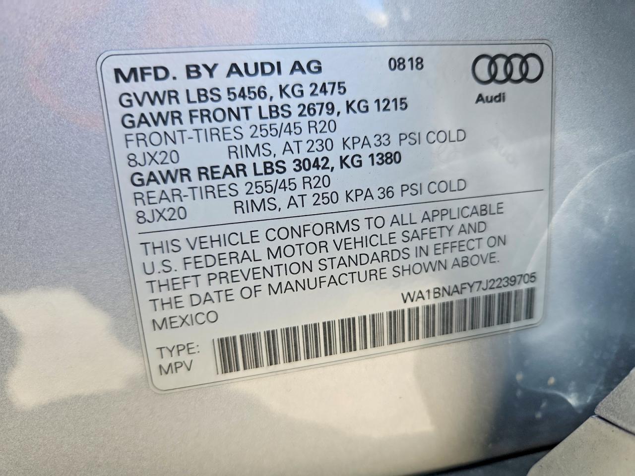 2018 AUDI Q5