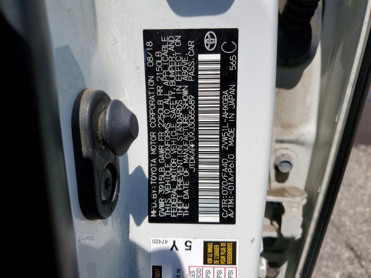2018 TOYOTA PRIUS