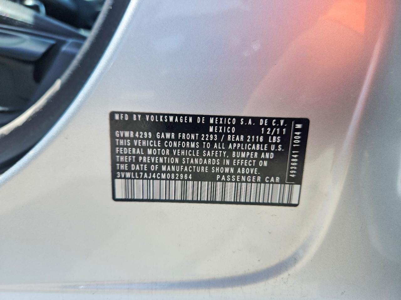 2012 VOLKSWAGEN JETTA