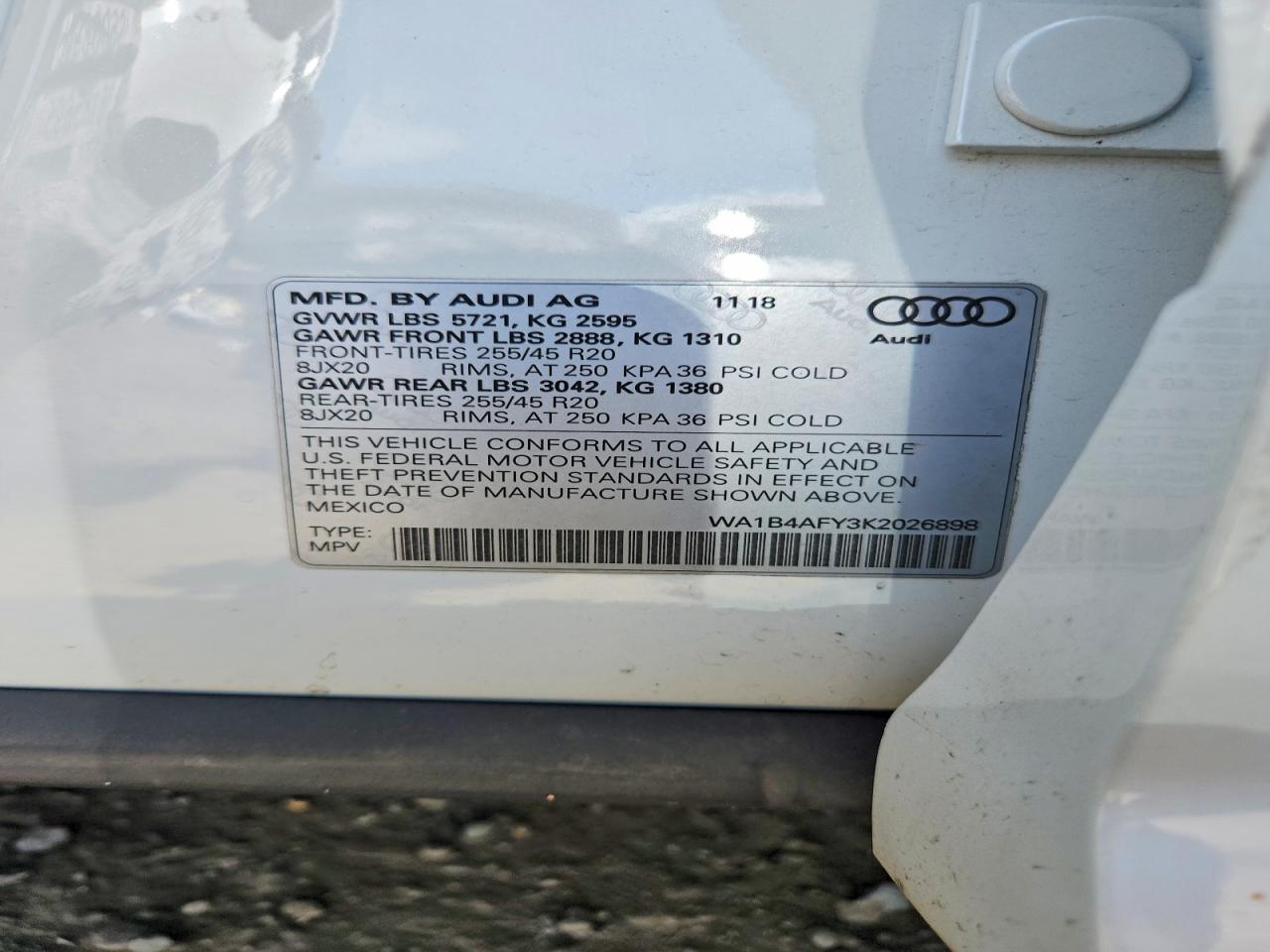 2019 AUDI SQ5