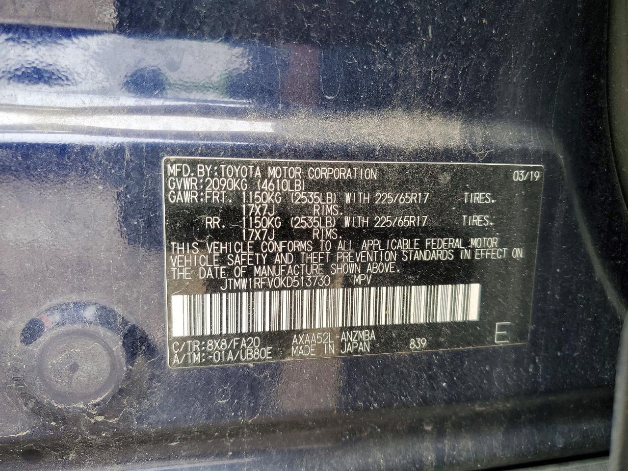 2019 TOYOTA RAV4