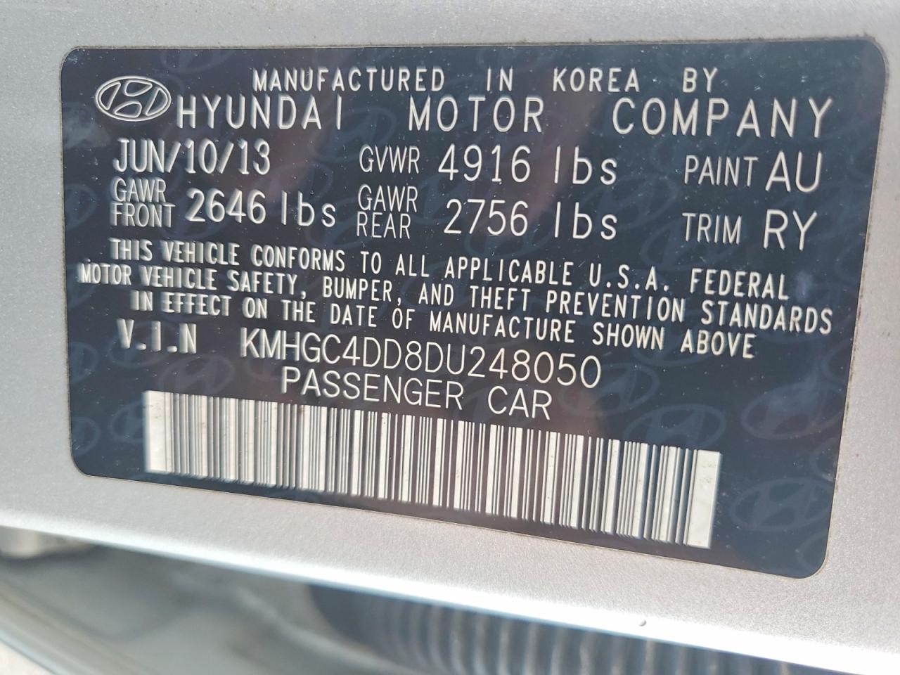 2013 HYUNDAI GENESIS