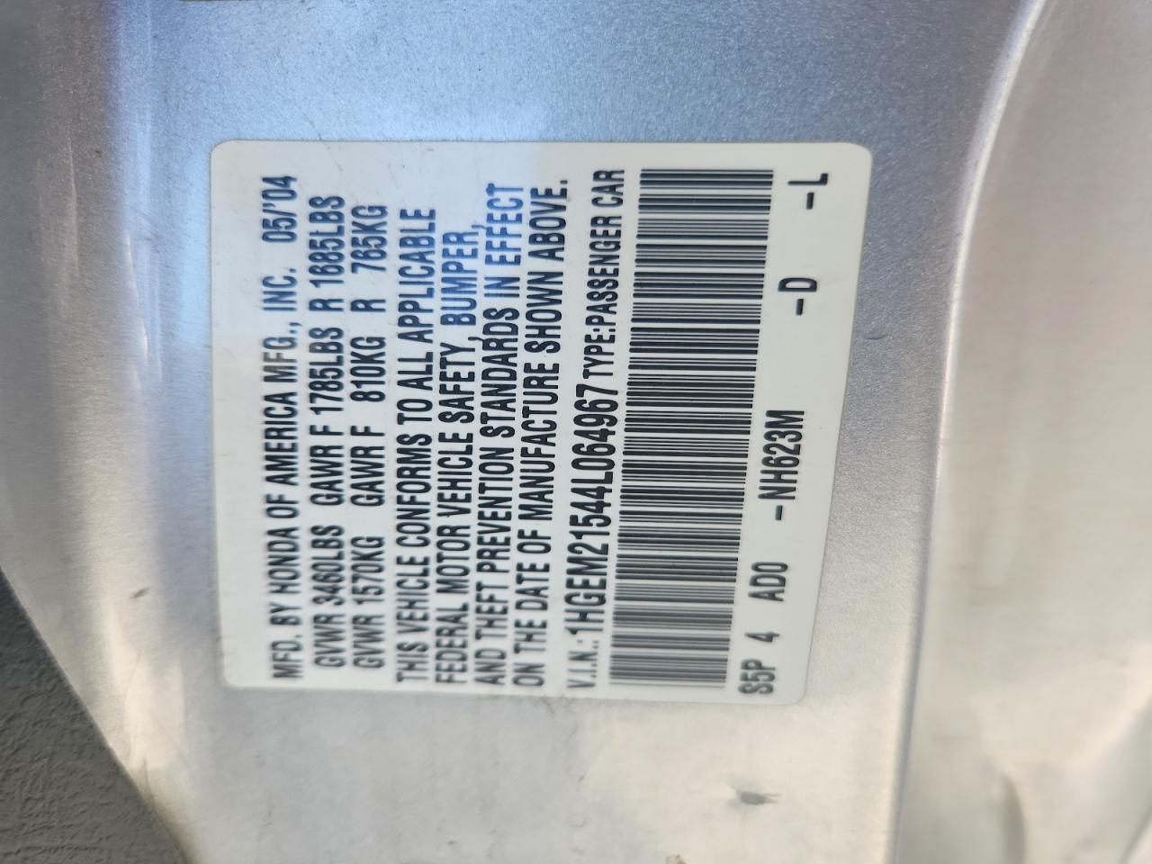 2004 HONDA CIVIC