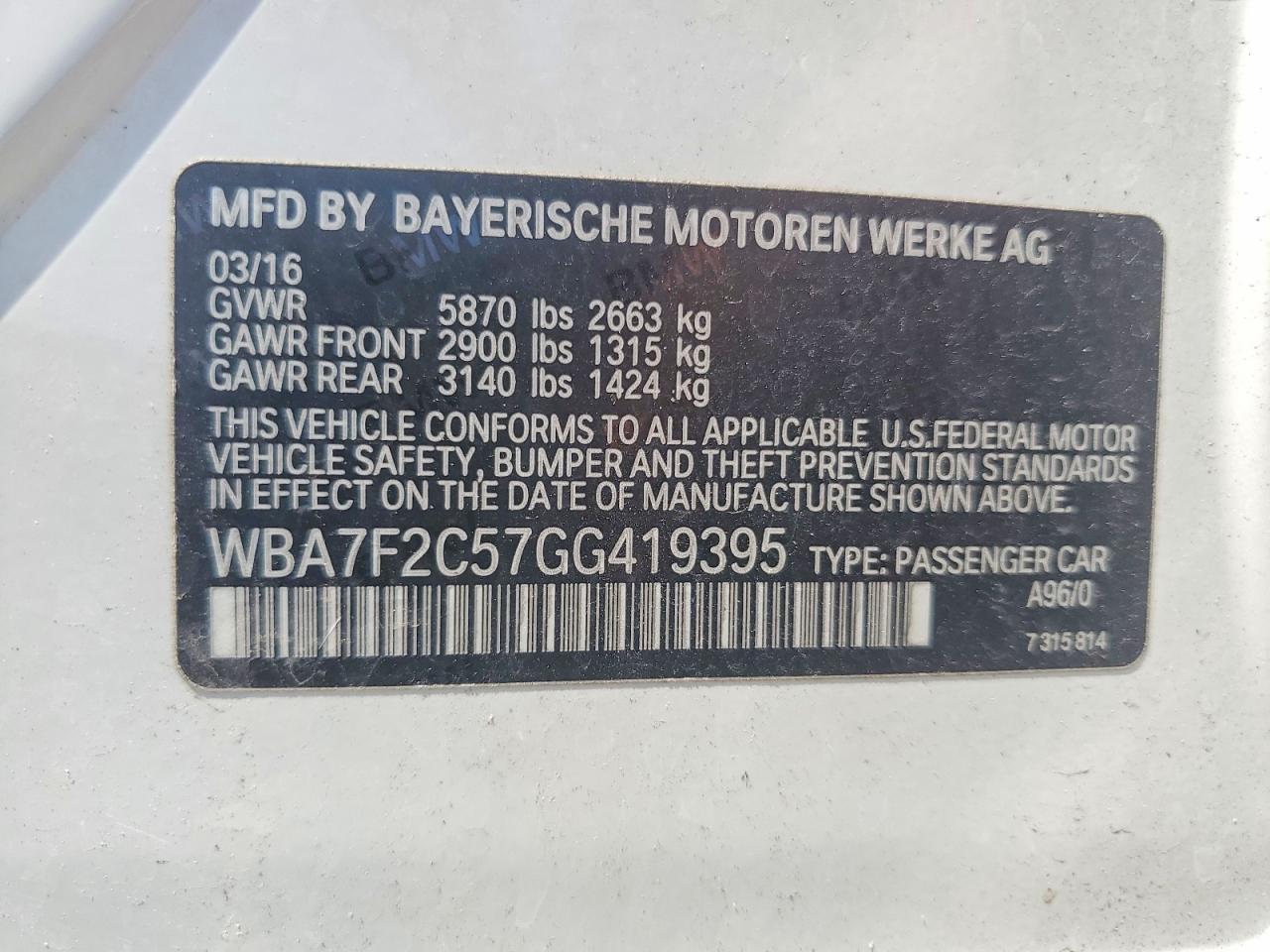 2016 BMW 7 SERIES