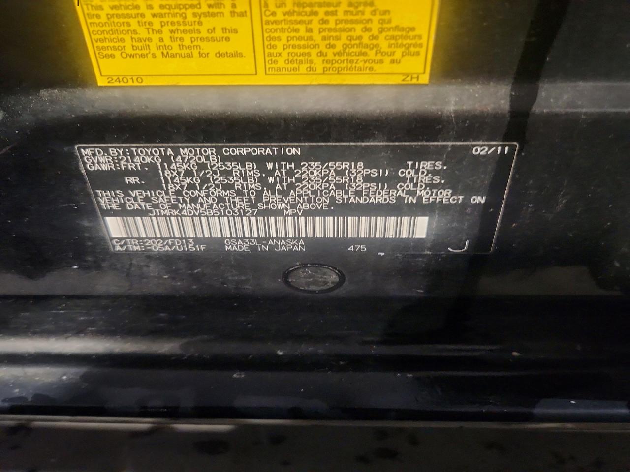 2011 TOYOTA RAV4