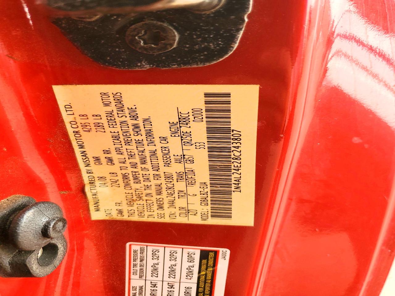 2008 NISSAN ALTIMA