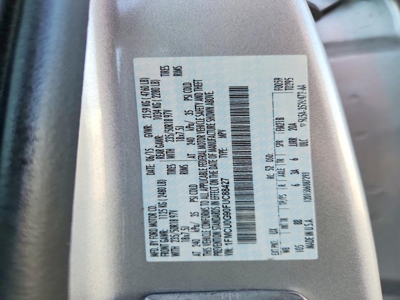 2015 FORD ESCAPE