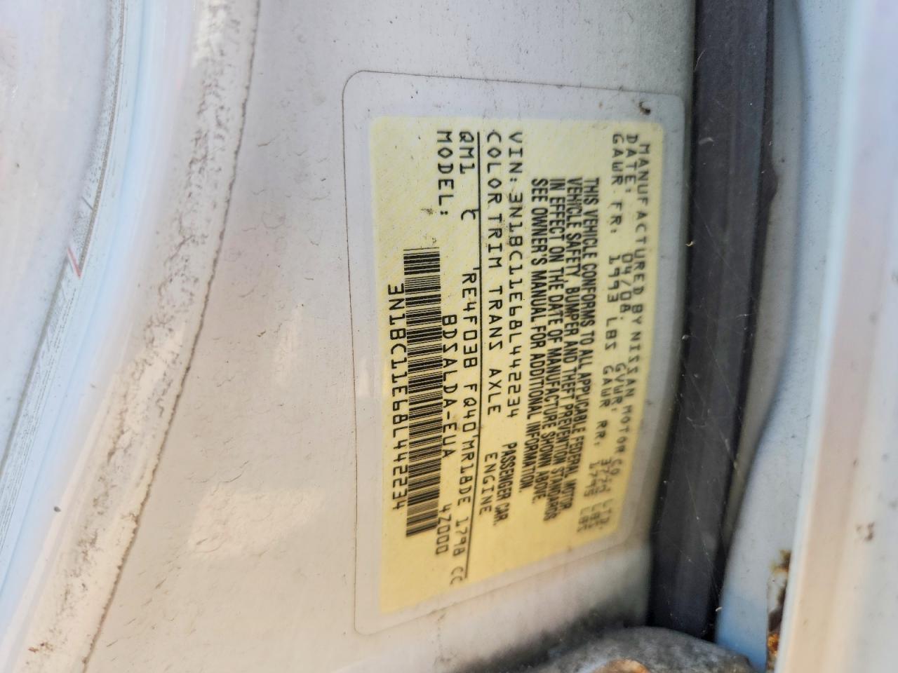 2008 NISSAN VERSA 1.8