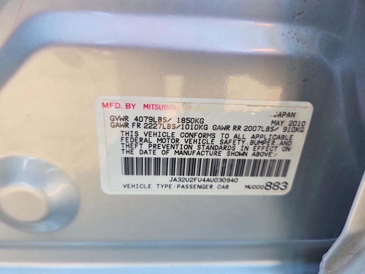 2010 MITSUBISHI LANCER