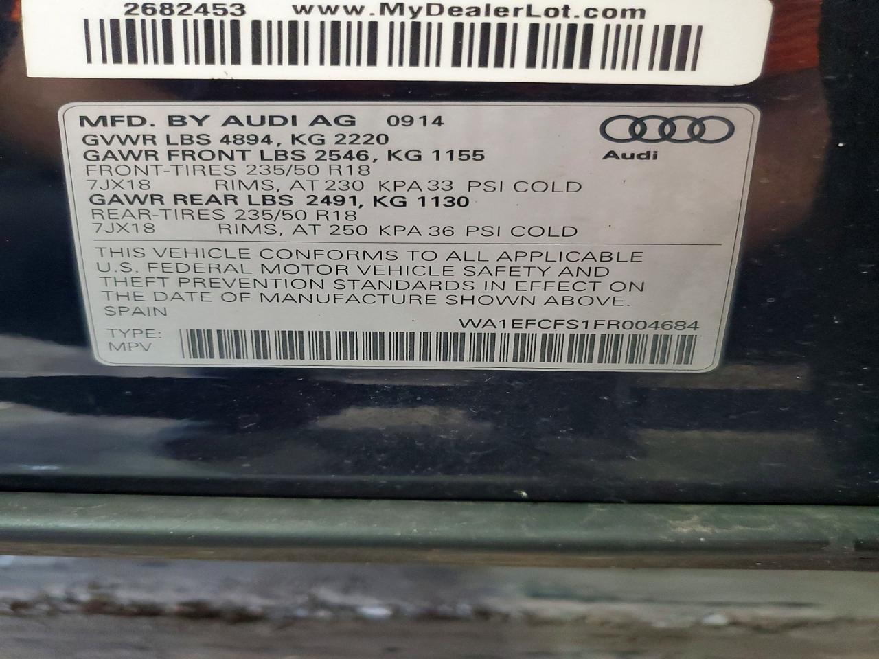 2015 AUDI Q3