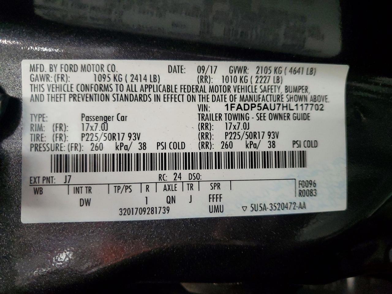 2017 FORD CMAX