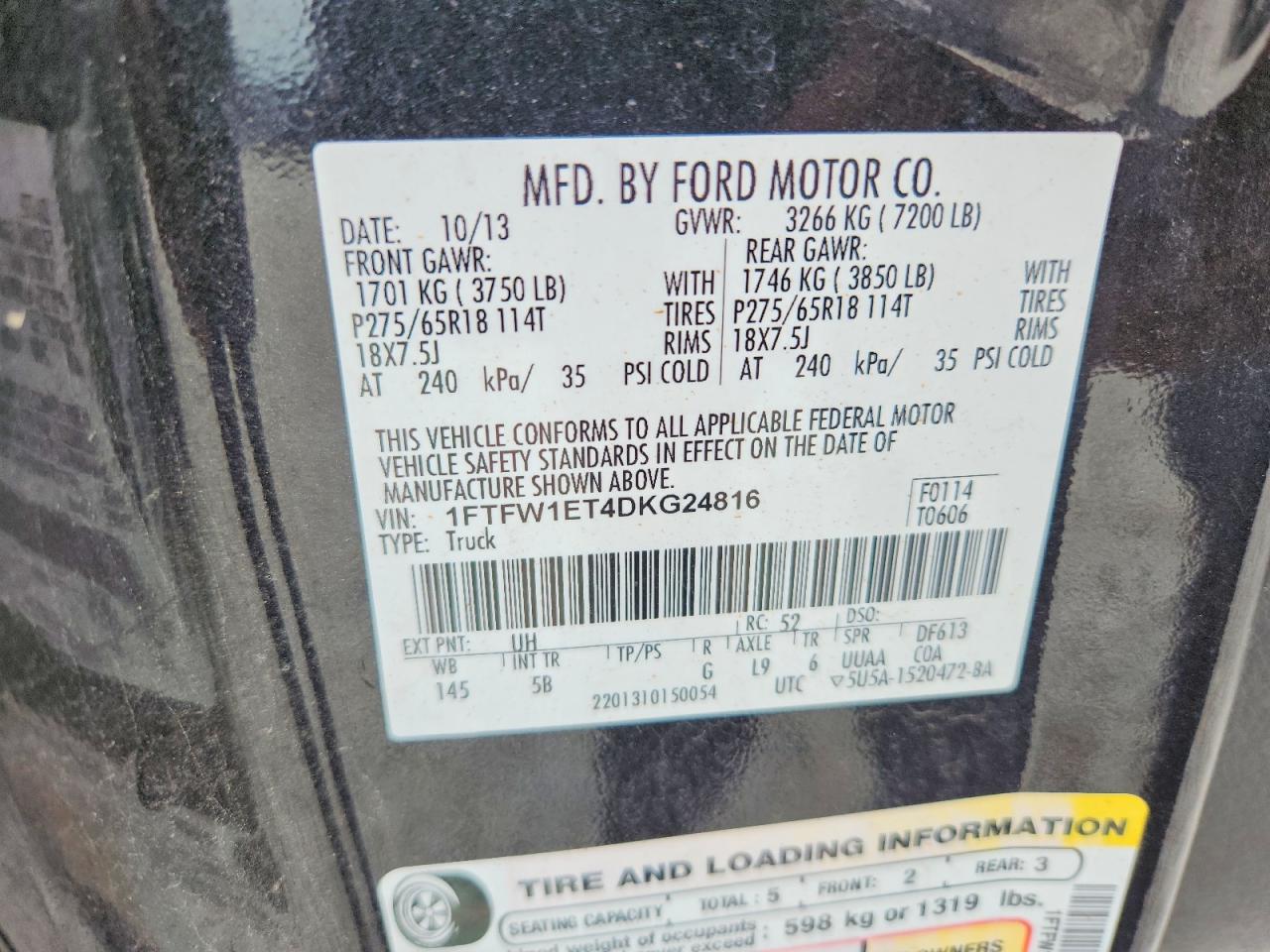 2013 FORD F150