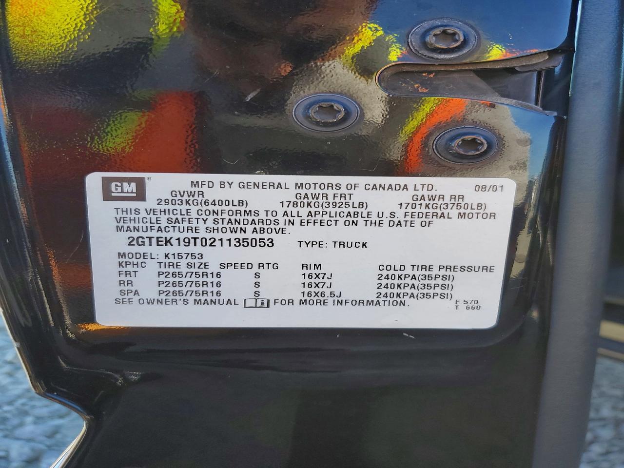 2002 GMC SIERRA