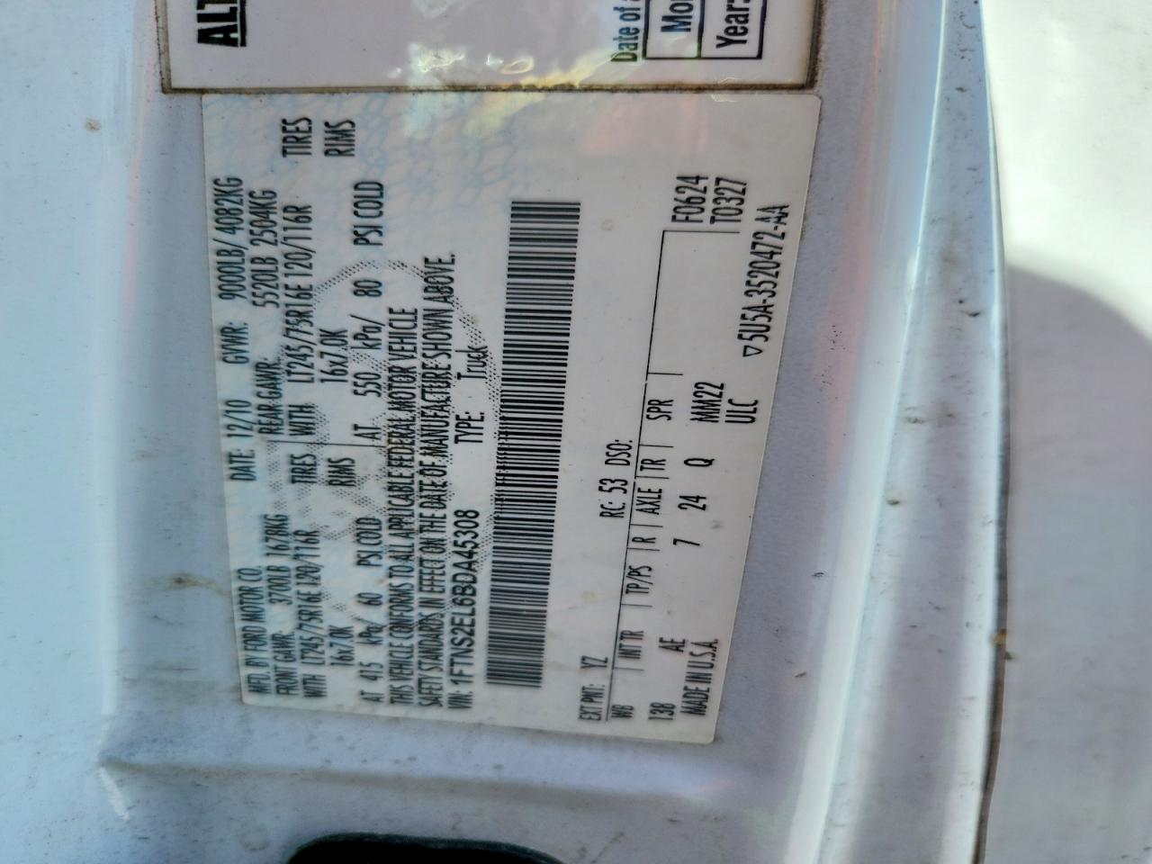 2011 FORD ECONOLINE