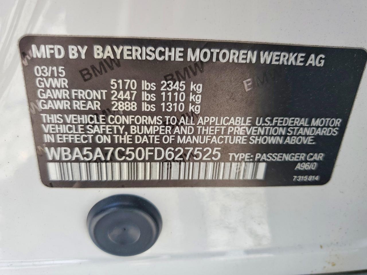 2015 BMW 5 SERIES