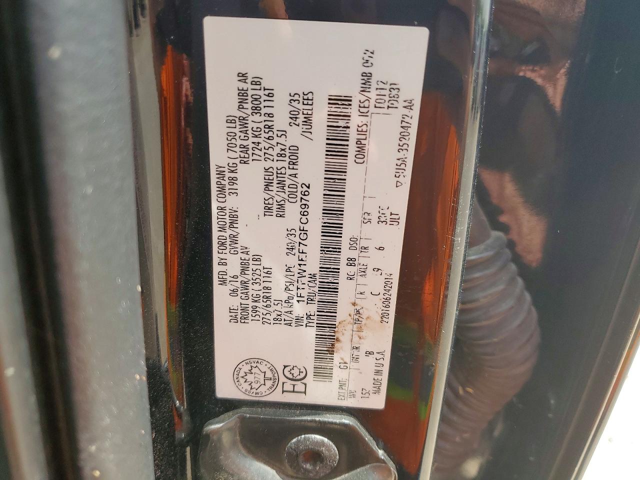 2016 FORD F150