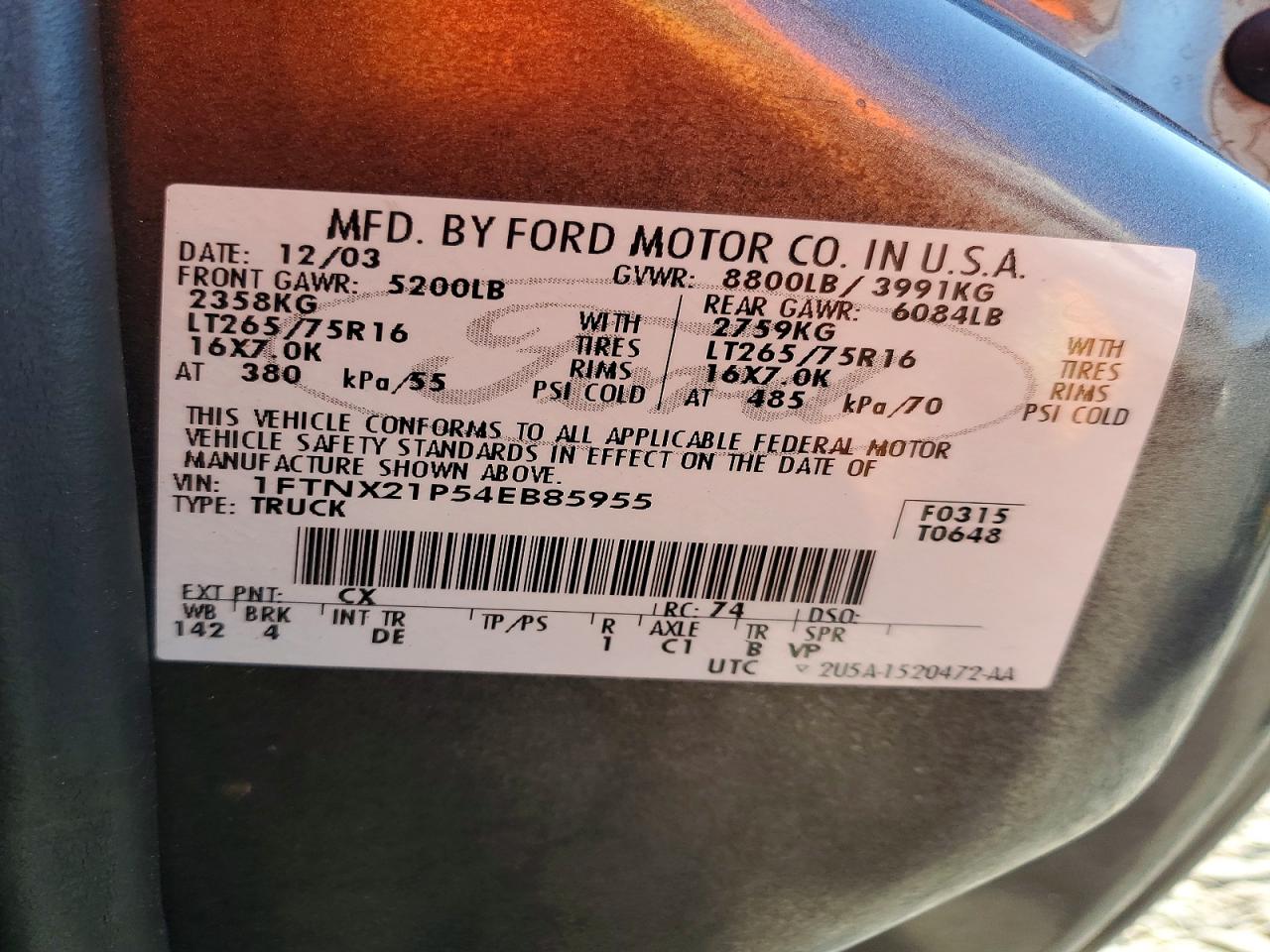 2004 FORD F250