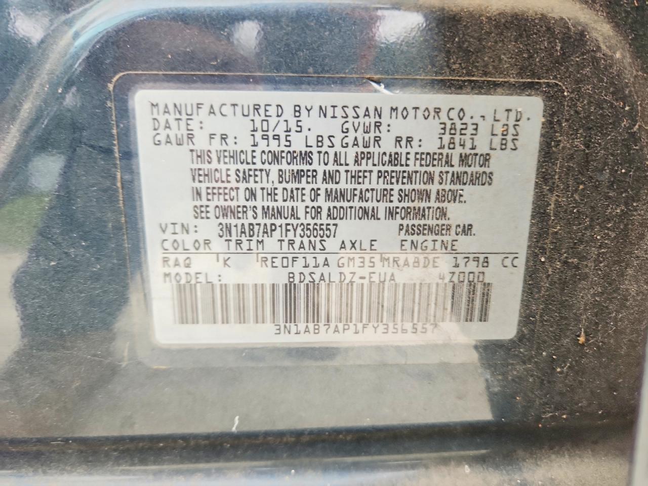 2015 NISSAN SENTRA