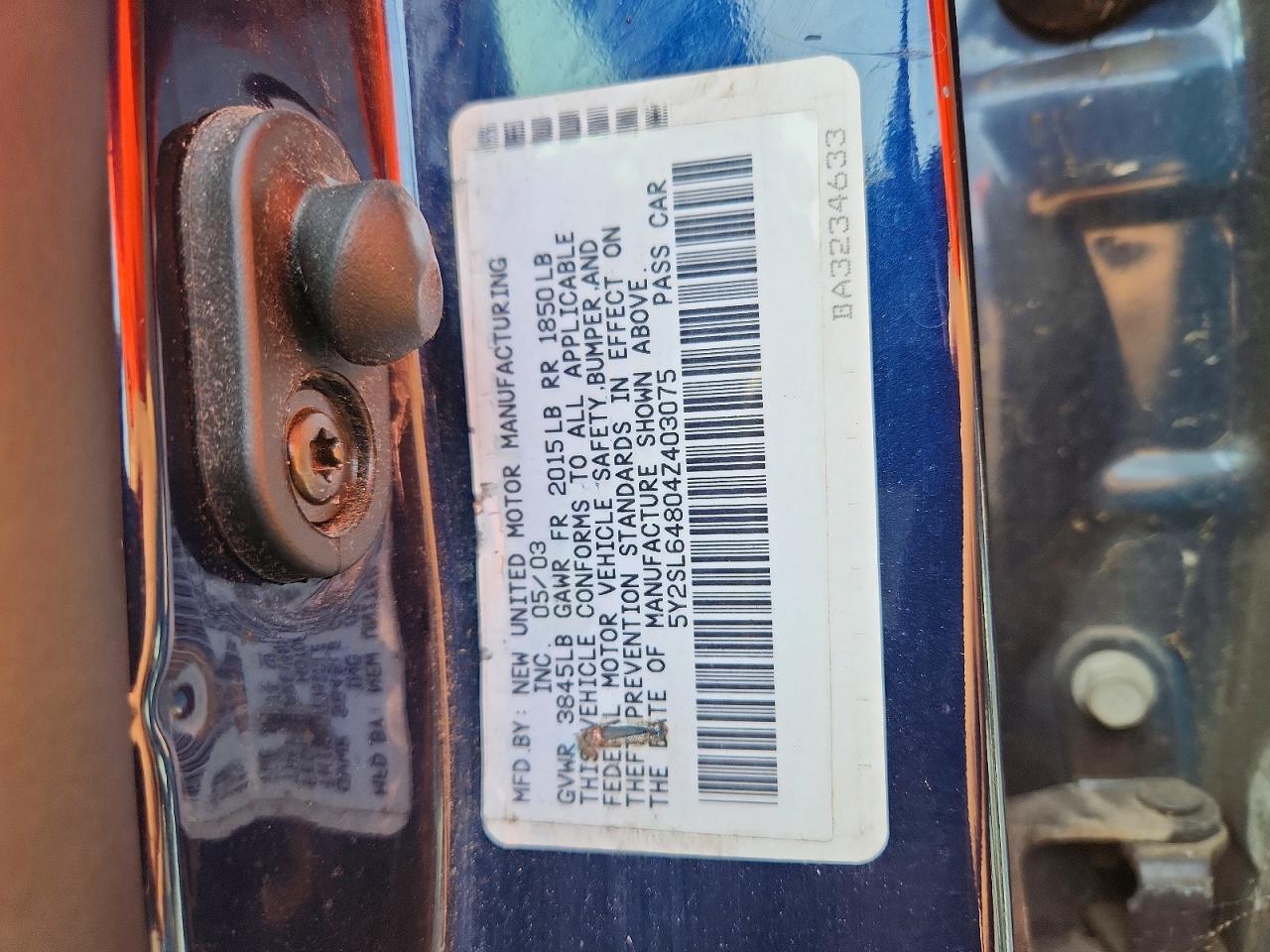 2004 PONTIAC VIBE