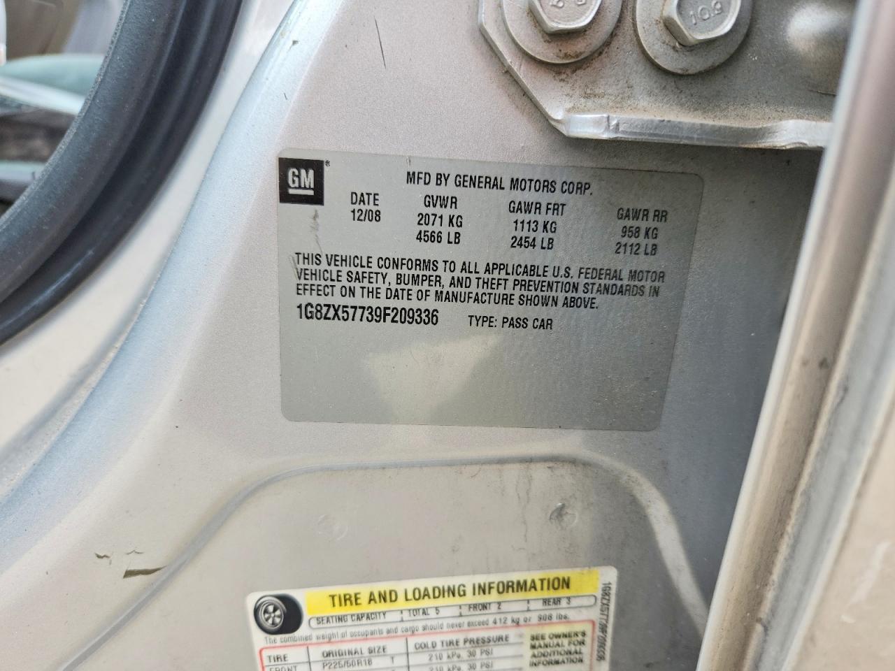 2009 SATURN AURA