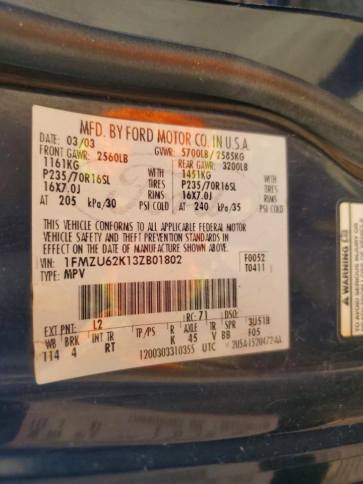 2003 FORD EXPLORER