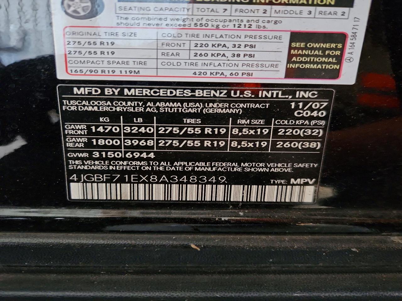 2008 MERCEDES-BENZ GL-CLASS