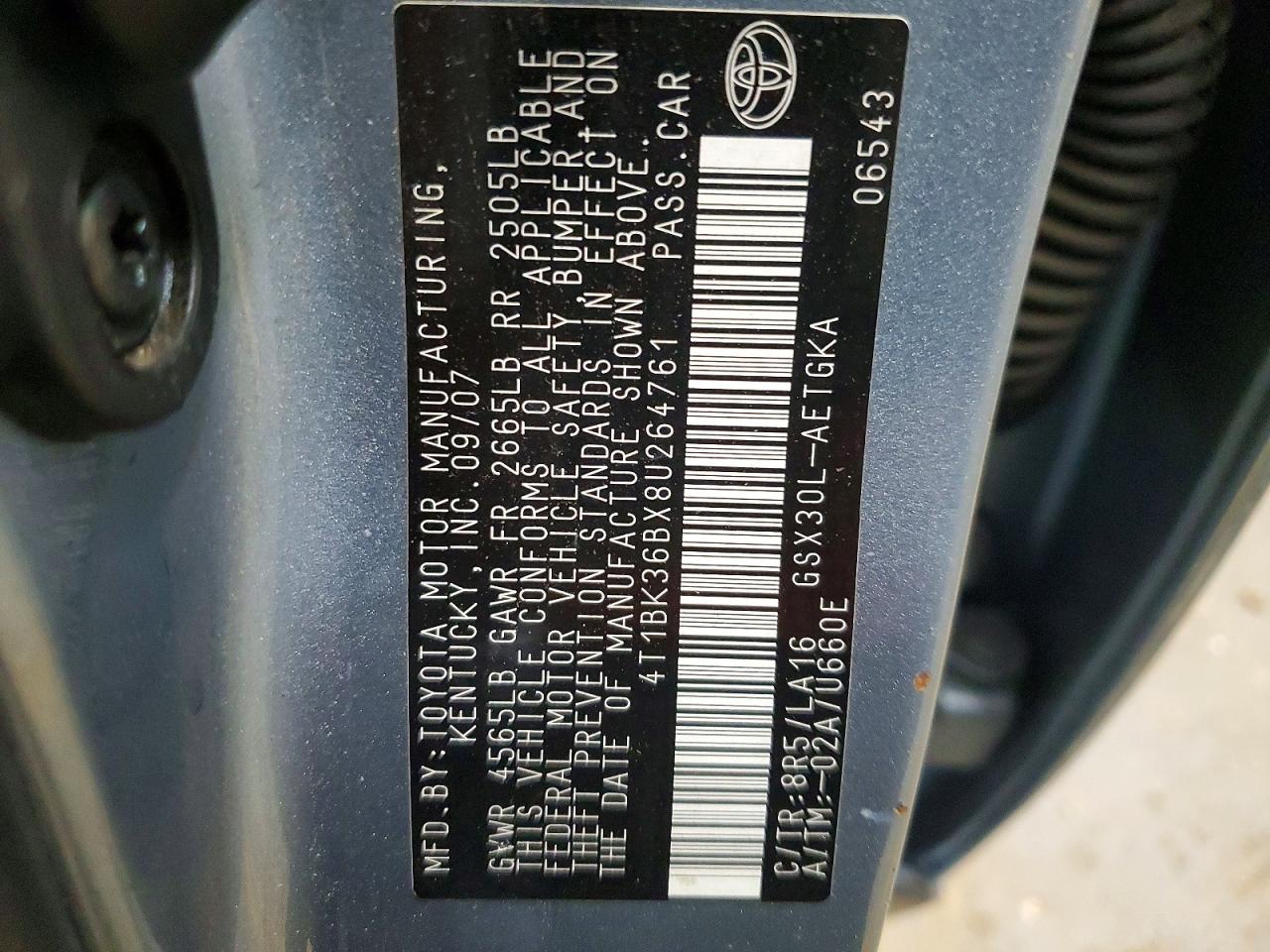 2008 TOYOTA AVALON