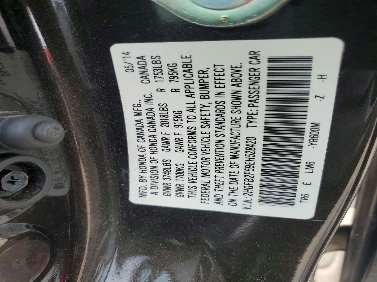 2014 HONDA CIVIC