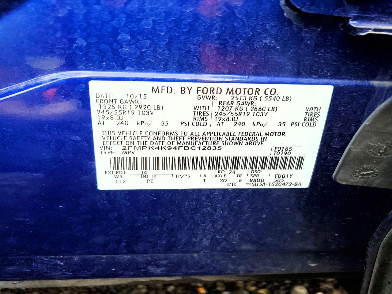 2015 FORD EDGE