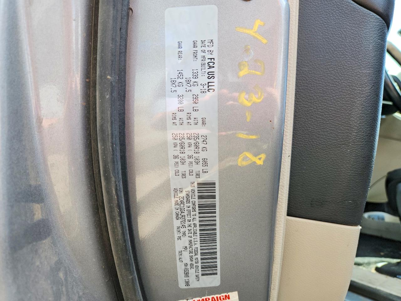2018 CHRYSLER PACIFICA
