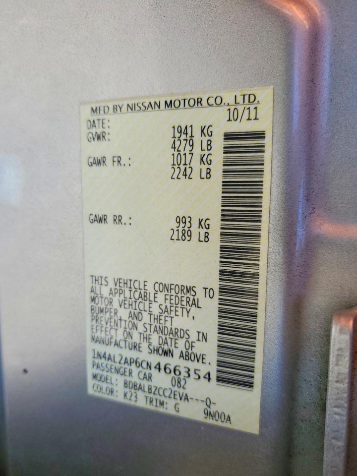 2012 NISSAN ALTIMA