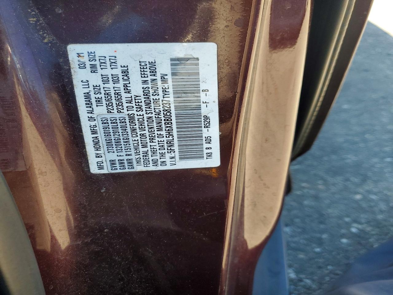 2011 HONDA ODYSSEY