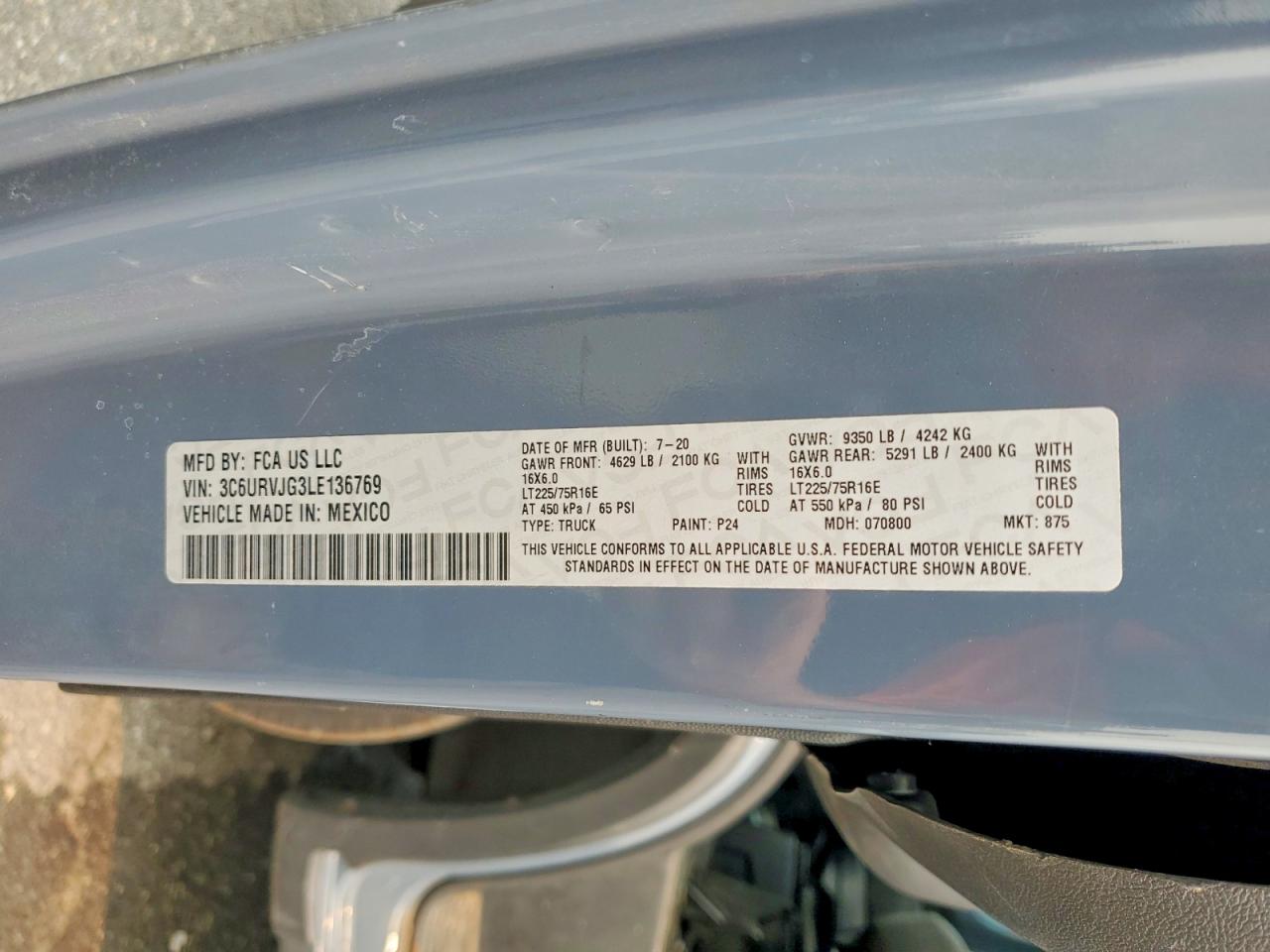 2020 RAM PROMASTER
