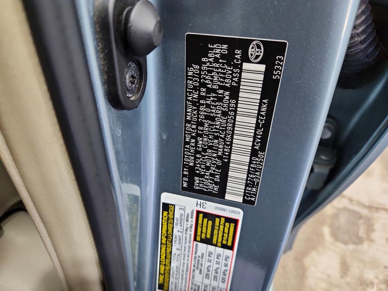 2009 TOYOTA CAMRY