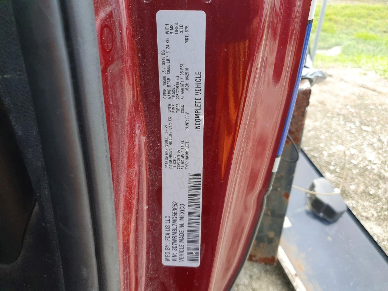 2021 RAM 5500