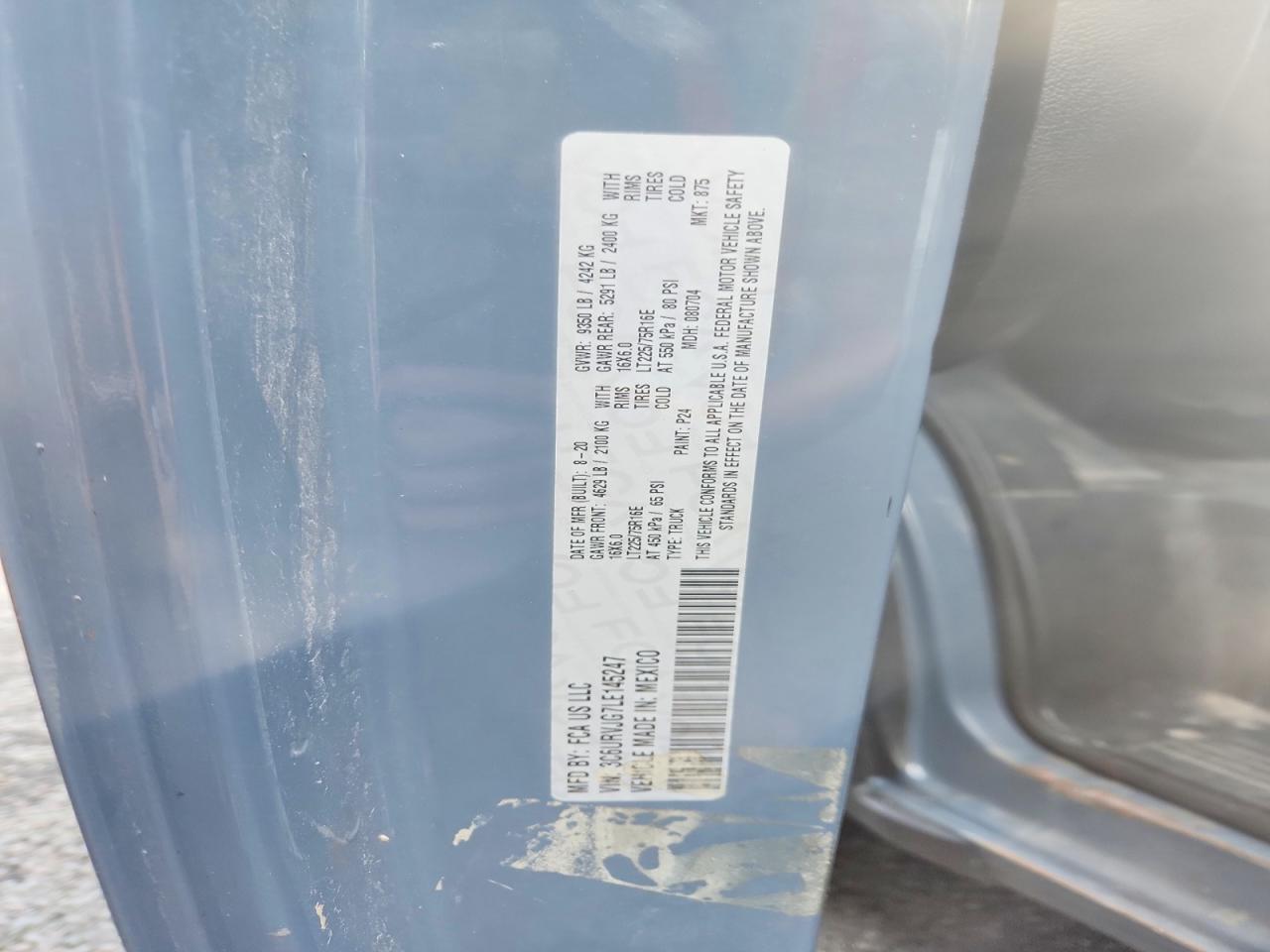 2020 RAM PROMASTER