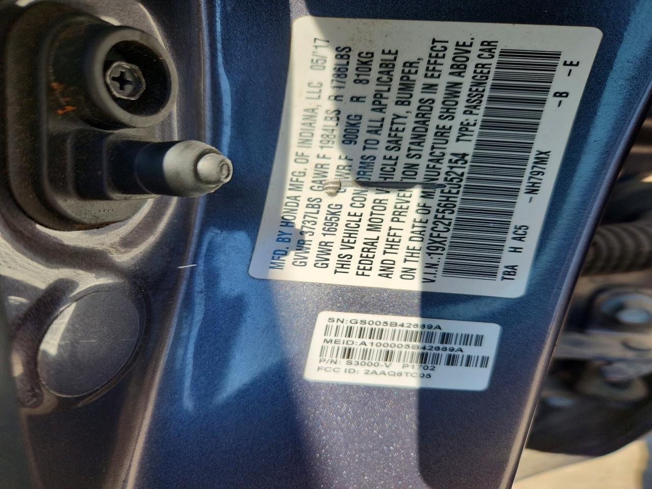 2017 HONDA CIVIC