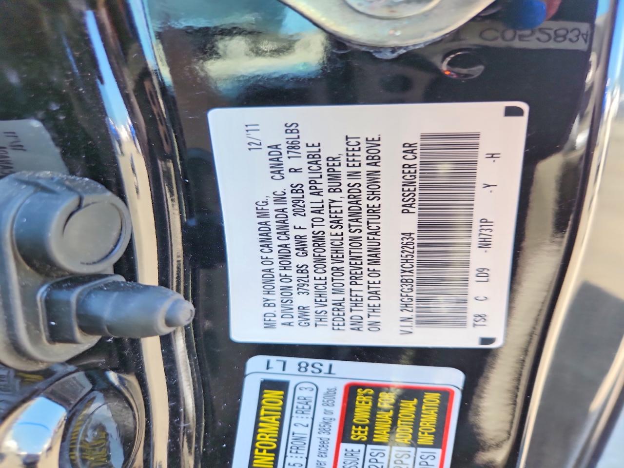 2012 HONDA CIVIC