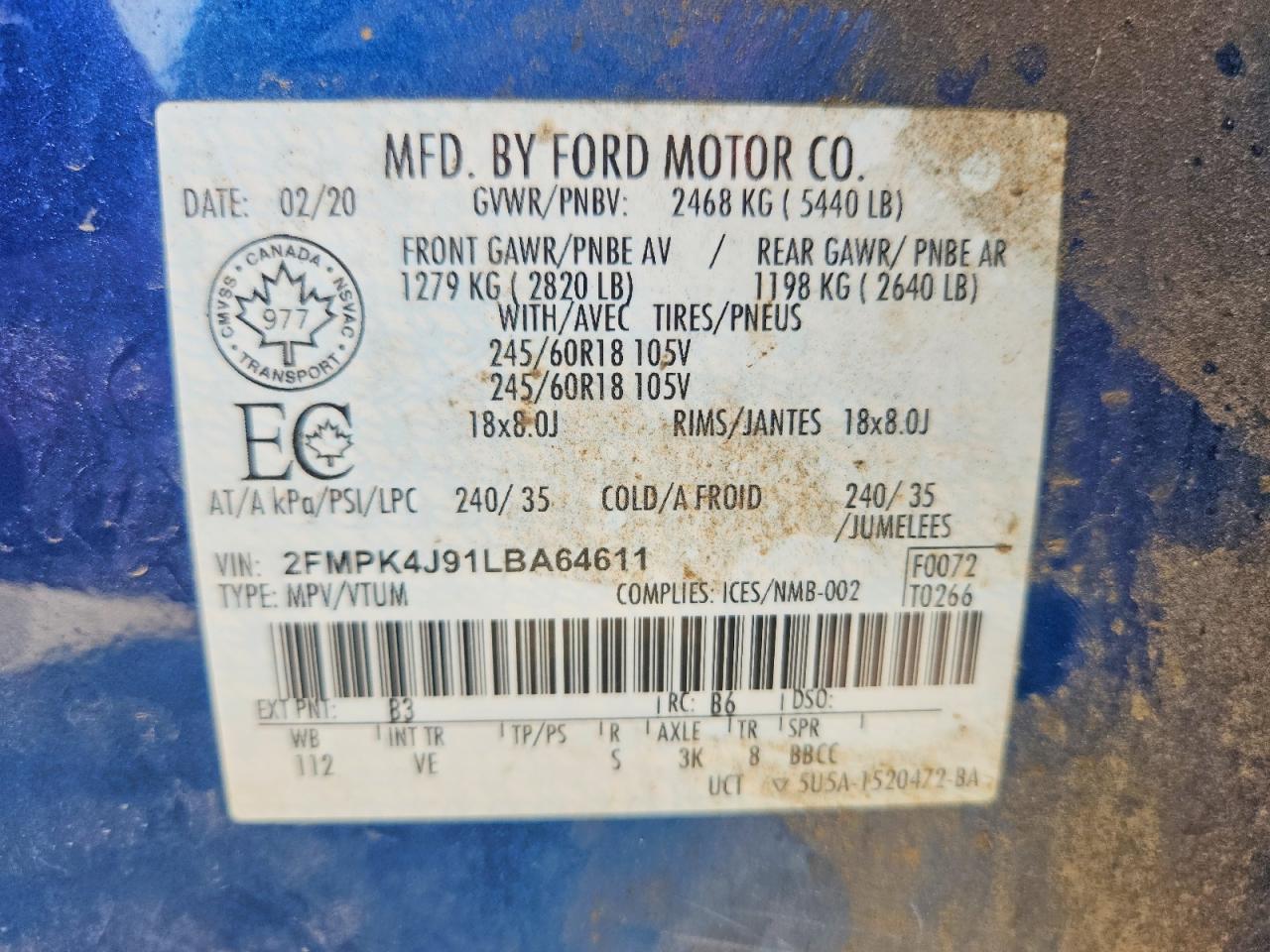 2020 FORD EDGE