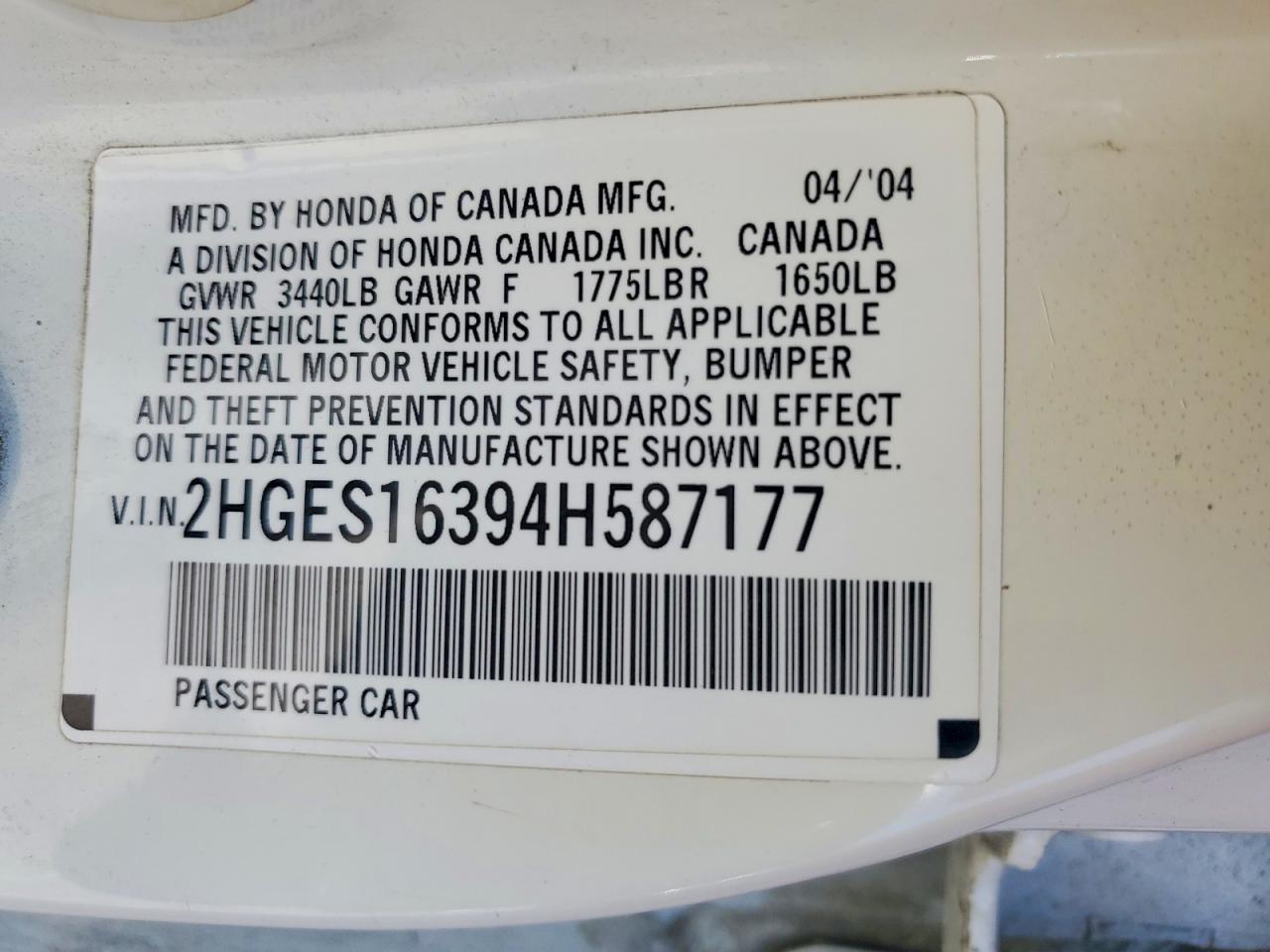 2004 HONDA CIVIC
