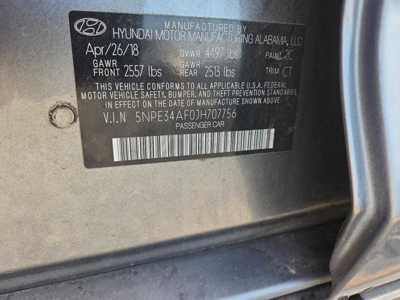 2018 HYUNDAI SONATA
