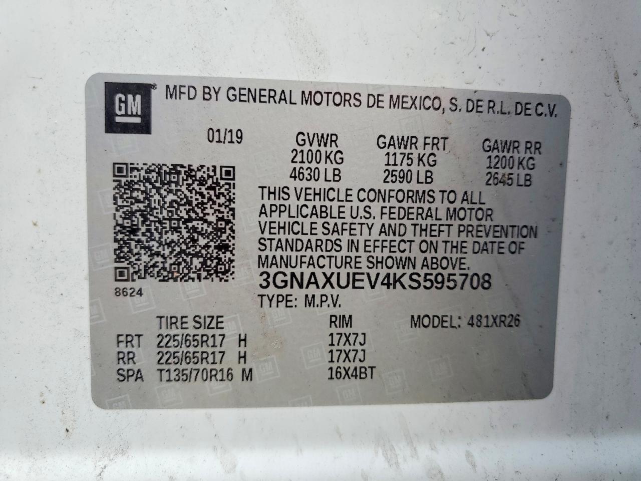 2019 CHEVROLET EQUINOX