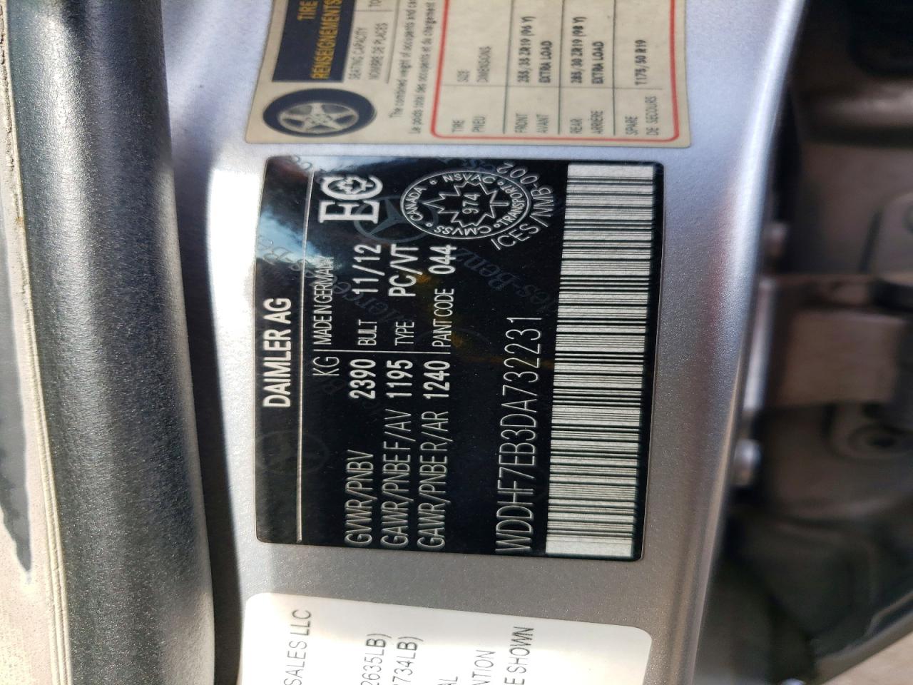 2013 MERCEDES-BENZ E-CLASS