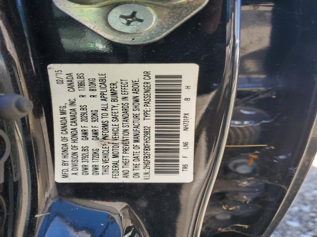 2015 HONDA CIVIC
