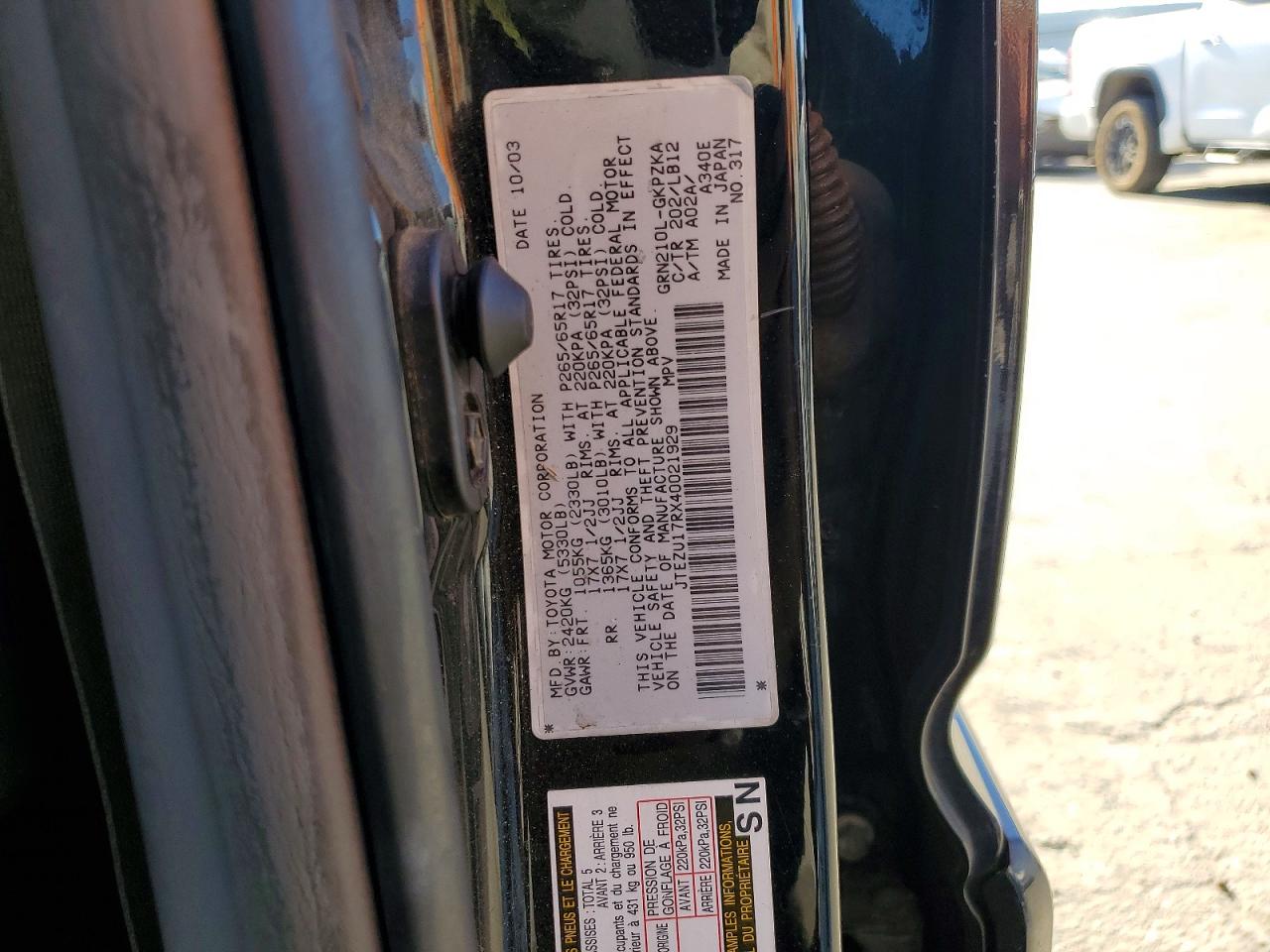 2004 TOYOTA 4RUNNER