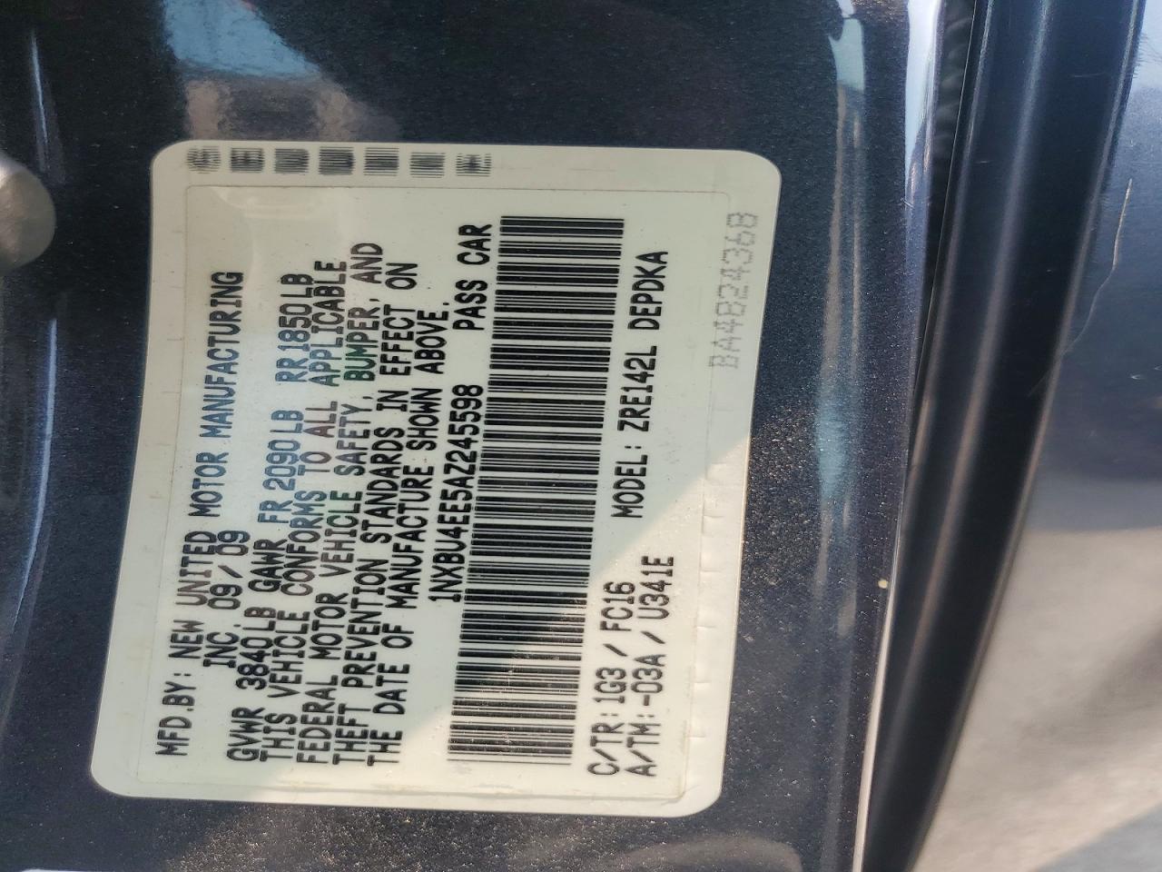 2010 TOYOTA COROLLA