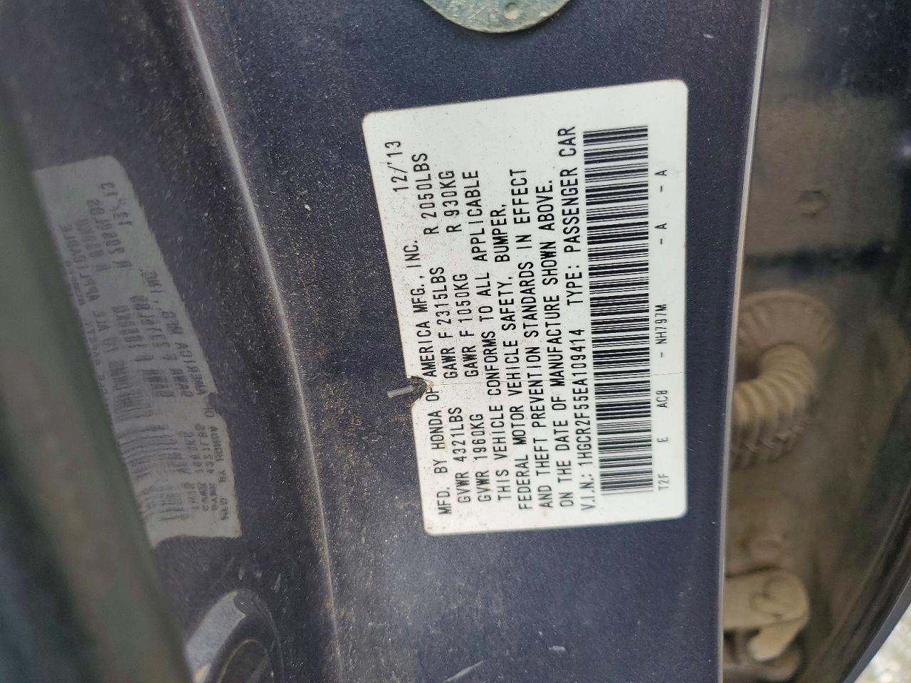 2014 HONDA ACCORD